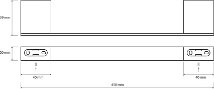 Полотенцедержатель Bemeta Via 135004022 45 см хром