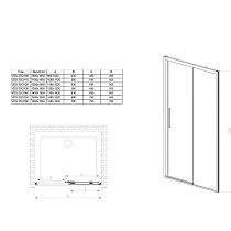 Душевая дверь Vincea Soft VDS-3SO110CLGM 110x195 вороненая сталь, прозрачное