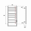 Полотенцесушитель электрический Point PN10848B П8 40x80 диммер справа, черный