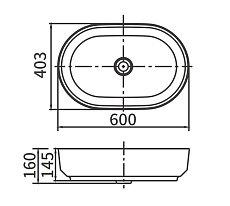 Раковина Arrow AP41025D 60 см белый матовый