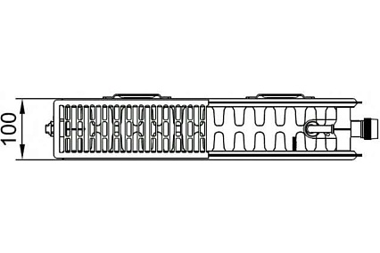 Радиатор Kermi FTV 22, 1005001200, X2 Inside, R, RAL 9016 белый FTV220501201R2Z