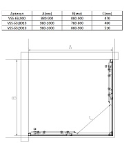 Душевой уголок Vincea Slim 8mm VSS-6SL9010CL 100x90 хром, прозрачное