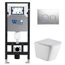 Комплект Weltwasser 10000006776 унитаз Gelbach 004 GL-WT + инсталляция + кнопка Amberg RD-CR