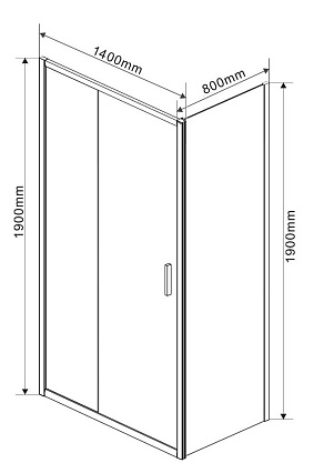 Душевой уголок Vincea Garda VSR-1G1 140x80 хром, шиншилла