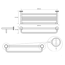 Полочка Bemeta Stella 166205072 хром