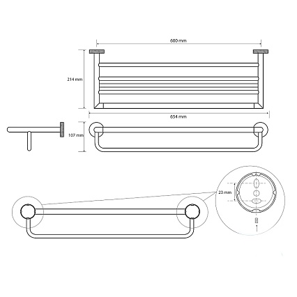 Полочка Bemeta Stella 166205072 хром