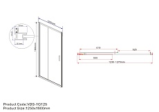 Душевая дверь Vincea Garda VDS-1G125CLGM 125x190 вороненая сталь, прозрачная