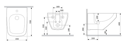 Подвесное биде Am.Pm Inspire V2.0 C50A3411WH белый