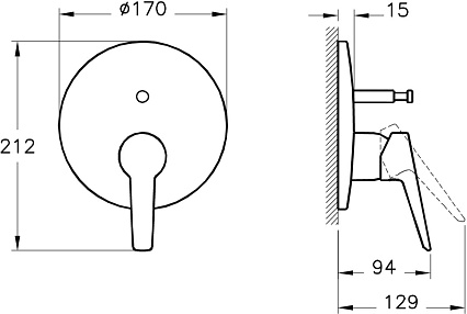 Душевой набор VitrA Solid S A49264EXP хром