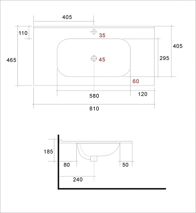 Мебель для ванной Art&Max Torino 80 см Ниагара