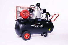 Компрессор Power Technic ременной, 220В, 3000Вт, 640 л/мин, ресивер 100 л ACB640/100