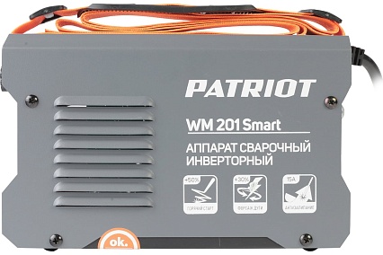 Cварочный инверторный аппарат Patriot WM 201Smart MMA с маской 311D 605302294