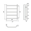 Полотенцесушитель водяной Domoterm Лаура П5 400x600-500 с боковым подкл., хром