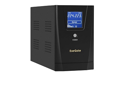 Источник бесперебойного питания Exegate SpecialPro Smart LLB-2000.LCD.AVR.4C13.RJ.USB 2000VA/1200W, 4C13,RJ45/11,USB, металлический корпус, Black 292631