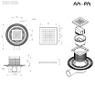 Душевой лоток Am.Pm MasterFlow W01BD-P11-010-01BM 10 см, комб. затвор, решетка черный матовый