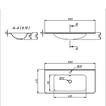 Тумба с раковиной Vincea Paola 100 см R.Wood