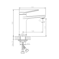 Смеситель для раковины Belz B10572-3 оружейная сталь