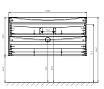 Тумба с раковиной Vincea Mia 100 см Beton