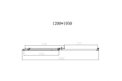 Душевая дверь Vincea Slim-N VDS-4SN120CLGM 120x195 вороненая сталь, прозрачная