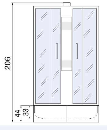 Душевая кабина River Nara 90/44 МТ 90x90 белый, матовое, без крыши