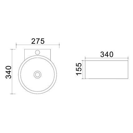 Раковина Azario AZ-4292 27.5 см