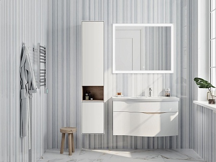 Шкаф пенал Kerama Marazzi Plaza Modern 35 см белый глянец