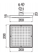 Верхний душ Nobili AD139/17CR 20 см Chrome, grey