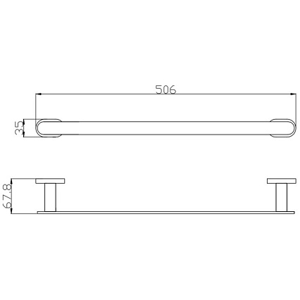 Полотенцедержатель Rav Slezak Yukon YUA0701/50CB 50.6 см хром,белый