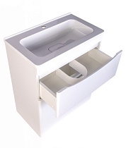 Мебель для ванной Style Line Бергамо мини Люкс Plus 60 см напольная, белый антисрейч