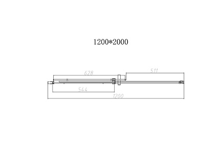 Душевая дверь Vincea Dice VDS-4D120CLGM 120x200 вороненая сталь, прозрачная