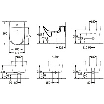 Подвесное биде Villeroy&Boch Subway 3.0 44700001 альпийский белый