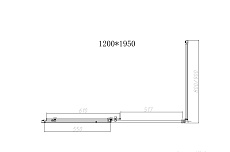 Душевой уголок Vincea Slim-N VSR-4SN9012CLGM 120x90 вороненая сталь, стекло прозрачное