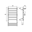 Полотенцесушитель электрический Point Артемида PN14156PE П4 50x60 c 2 полками, хром