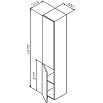 Шкаф пенал Am.Pm Gem 30 см L подвесной, орех M90CHL0306HF