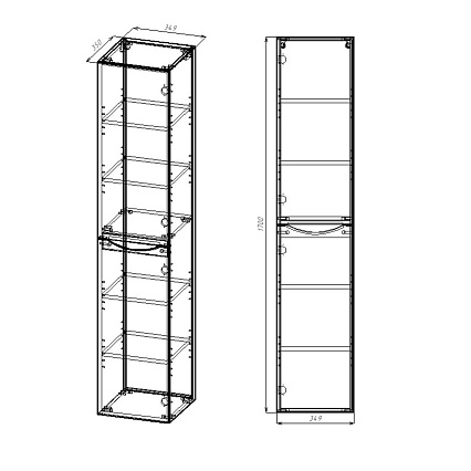 Мебель для ванной Vincea Mia 100 см G.White