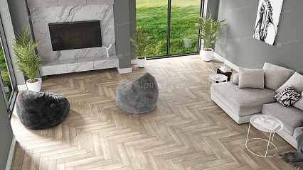 SPC ламинат Alpine Floor Parquet LVT Дуб Натуральный Отбеленный 590x118x2,5 мм, ECO 16-5