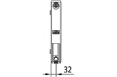 Радиатор Kermi FTV 12, 64400900, X2 Inside, R, RAL 9016 белый FTV120400901R2Z