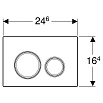 Кнопка смыва Geberit Sigma 20 115.882.01.1 белый матовый лак