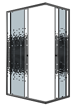 Душевой уголок Niagara Eco NG-1018-14QBLACK 100x80 стекло с рисунком мозаика, черный