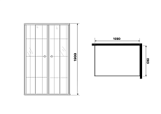 Душевой уголок Niagara Eco NG-1018-14QKL 100x80 стекло с рисунком клетка, черный