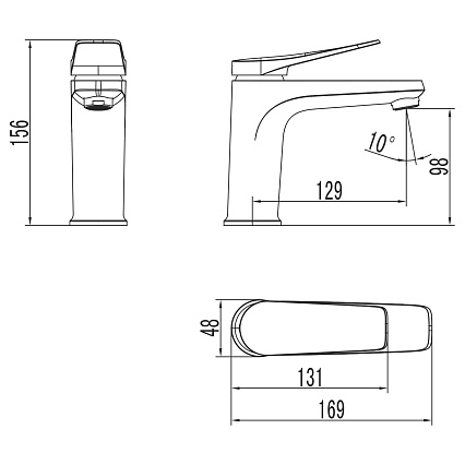 Смеситель для раковины Lemark Bronx LM3706GM графит