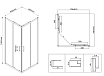 Душевой уголок Vincea City VSS-5CT800MT 80x80 хром, текстурный