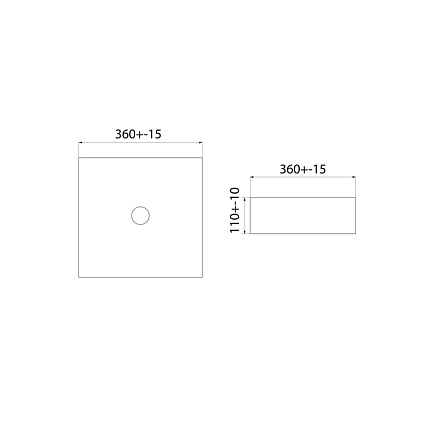 Раковина Iddis Slide SLIBM01i27 36 см матовый черный