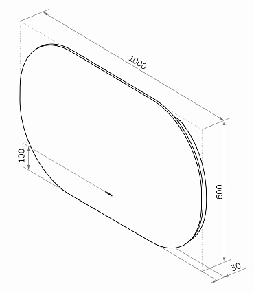 Зеркало Континент Fleur LED 100x60 см с теплой подсветкой ЗЛП3250