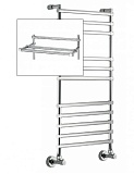 Полотенцесушитель водяной Margaroli Sole 464-11 хром с полкой