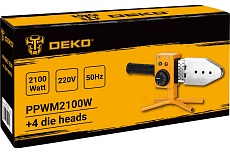 Аппарат для сварки полипропиленовых труб Deko 4 насадки (20-40 мм) PPWM2100W 063-4247