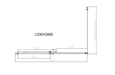 Душевой уголок Vincea Dice VSR-4D1012CLGM 120x100 вороненая сталь, стекло прозрачное