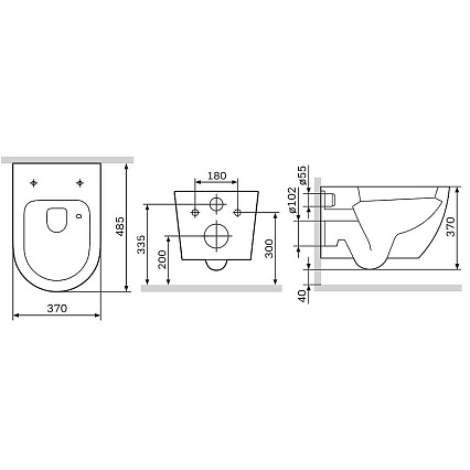 Подвесной унитаз Am.Pm Like C801900SC с сиденьем микролифт