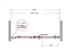 Душевая дверь BelBagno MARINO-BF-1-120-C-Cr 120x195 прозрачная, хром