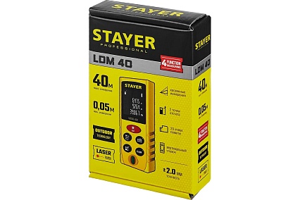 Лазерный дальномер Stayer LDM-40 Professional 34956